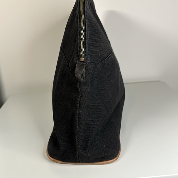 51 Hermes Bolide 31 Canvas Pouch Cosmetic Bag with Leather Trim Large - Picture 5 of 14